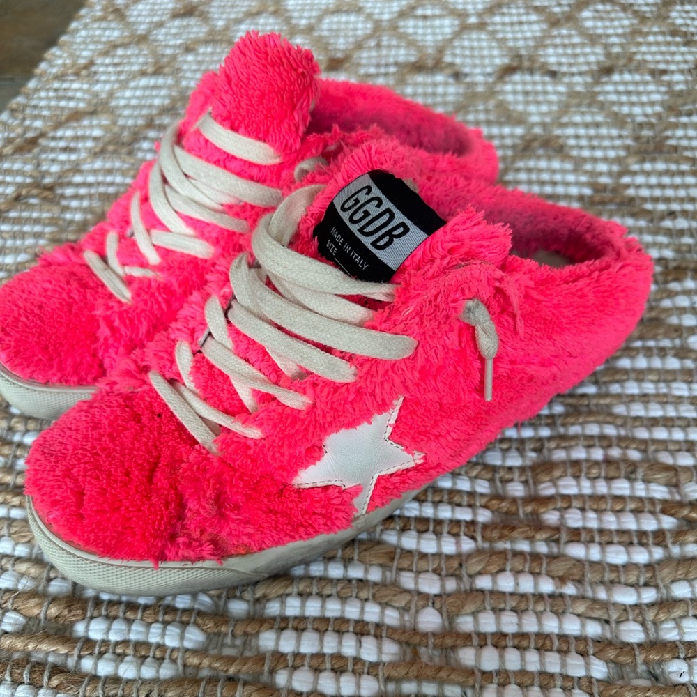 Golden Goose Shearling Low Top Sneakers